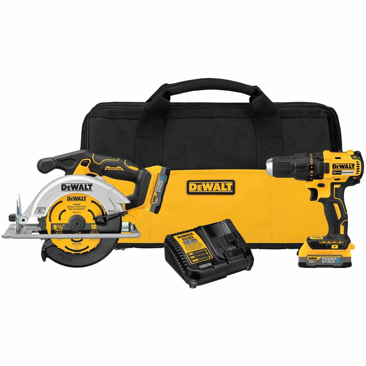 Sell your used Dewalt tools – Get cash for DeWalt DCK239E2 20V MAX Brushless Cordless Circular Saw & Drill Combo Kit with POWERSTACK Batteries at WeBuyTool.com