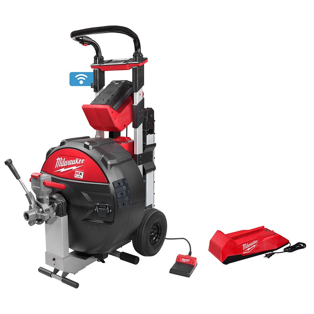 Sell your used Milwaukee tools – Get cash for Milwaukee MXF501-1CP MX FUEL POWERTREDZ Sewer Drum Machine Drain Cleaner Kit w/ Battery and Charger at WeBuyTool.com